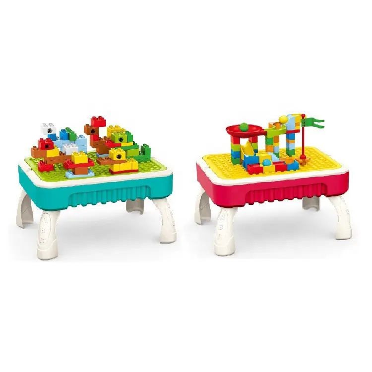 2 in 1 early education DIY blocks table toy large particle building puzzle assembled playing bricks learning drawing desk