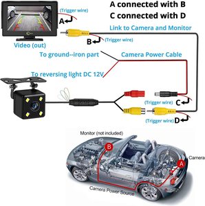 E-Too工場価格フロントおよびリア防水Ip68隠しリアビューゴルフ7アウディQ5反転カメラカー - Product Image 6
