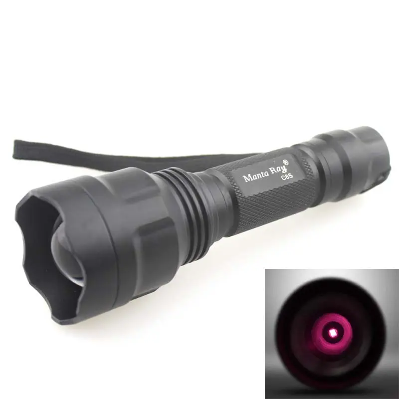 Luz de relleno para seguridad, linterna infrarroja de visión nocturna C8S 850nm, zoom rojo IR