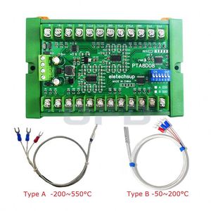 PTA8D08 8-CH DC 8-30V PT100 RS485 Módulo de adquisición Modbus RTU Colector de resistencia térmica de platino Sensor de temperatura PTA8D08 - Product Image 3
