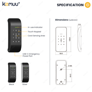 KEMUU Ttlock APP anahtarsız giriş kabine için akıllı kilit NFC kart Tuya App uzaktan yönetim şifre erişim - Product Image 2