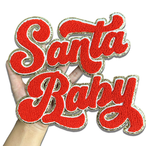 لا يوجد حد أدنى لشعار مخصص ، شنيل ، شنيل ، مكواة مضغوطة بالحرارة على رقع شنيل ملونة ، كاملة - Product Image 2