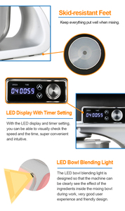 ホット販売6L12スピードDCモーターボウルリフトスタンドフードミキサーLEDディスプレイ電気フードミキサーマシンベーカリーフード生地ミキサー