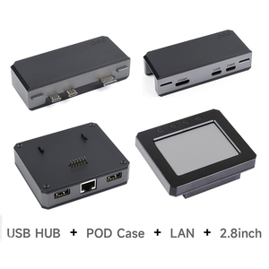Raspberry Pi Zero-Kit POD de 2 W, carcasa de aluminio, módulo de expansión de interfaz LAN USB, pantalla LCD de 2,8 pulgadas, Raspberry Pi serie zero - Product Image 6