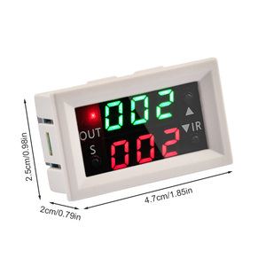 Modulo relè temporizzatore con doppio Display a LED DC 12V T2401-N relè temporizzatore digitale ciclo Timer interruttore modulo di controllo uscita passiva - Product Image 4