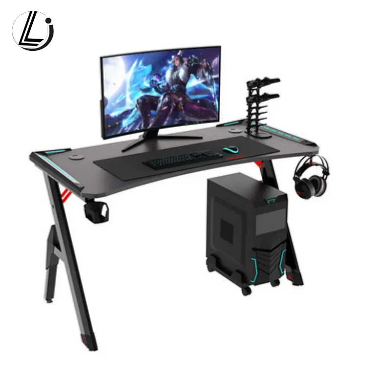 Moderne Desktop Gamer Schreibtisch Gaming Zubehör Laptop Gaming Tisch Spiel Schreibtisch Computer PC Bürostuhl Büromöbel beweglich