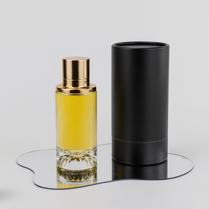 Chất Lượng Cao 100Ml 3.4Oz Vòng Xi Lanh Nước Hoa Thủy Tinh Trong Suốt Chai 15Mm Uốn Bơm Phun - Product Image 2