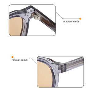 Cổ điển retro màu xám-khung Unisex cá nhân ống kính màu hợp thời trang không thường xuyên vuông kính mát - Product Image 3