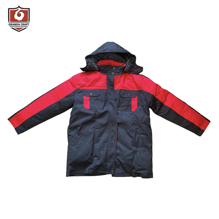 Black Long Sleeve Workwear Garments  Safety Winter Jacket 0