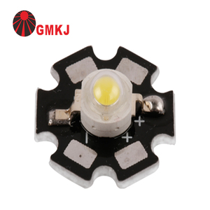 GMKJ yüksek güç verici diyot beyaz renk CCT 1w 3w yıldız PCB soğutucu alüminyum kurulu ile <span class=keywords><strong>led</strong></span>