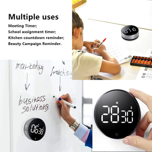 Digital Round Rotating Countdown Timer Küche Lernen Stoppuhr LED-Zähler