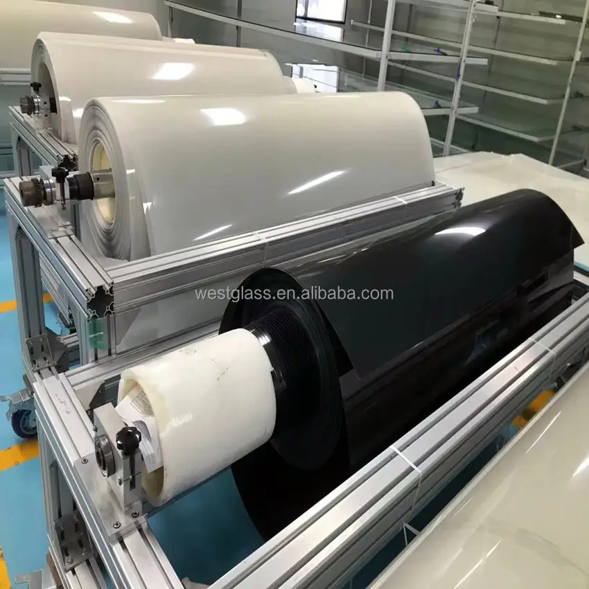 West Top Quality Smart Film Pdlc Self-adhesive Film , Frost White Opaque And Clear Color Electronic Smart Film Magic Glass