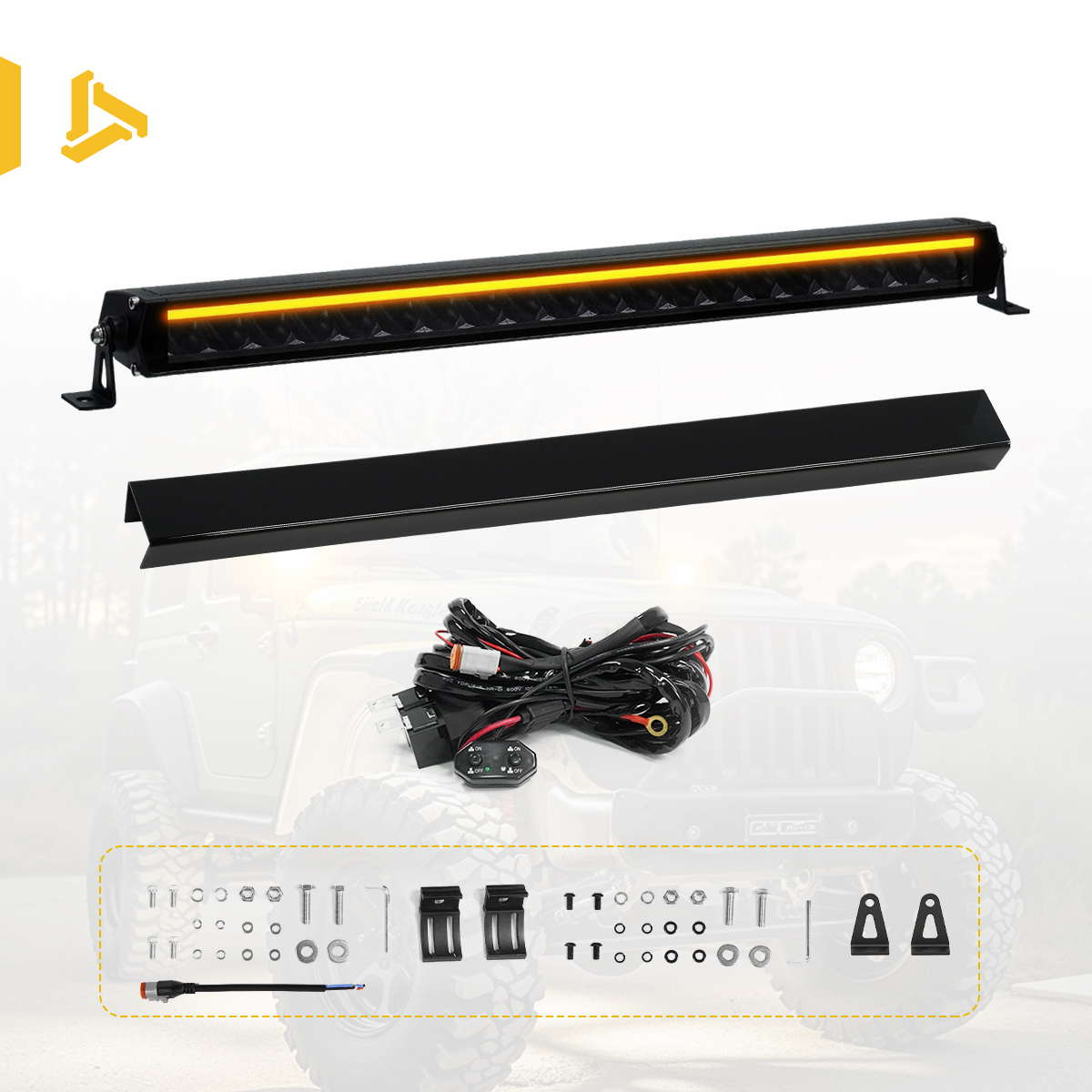 Kit de barre lumineuse (couvercle noir + faisceau de câbles)
