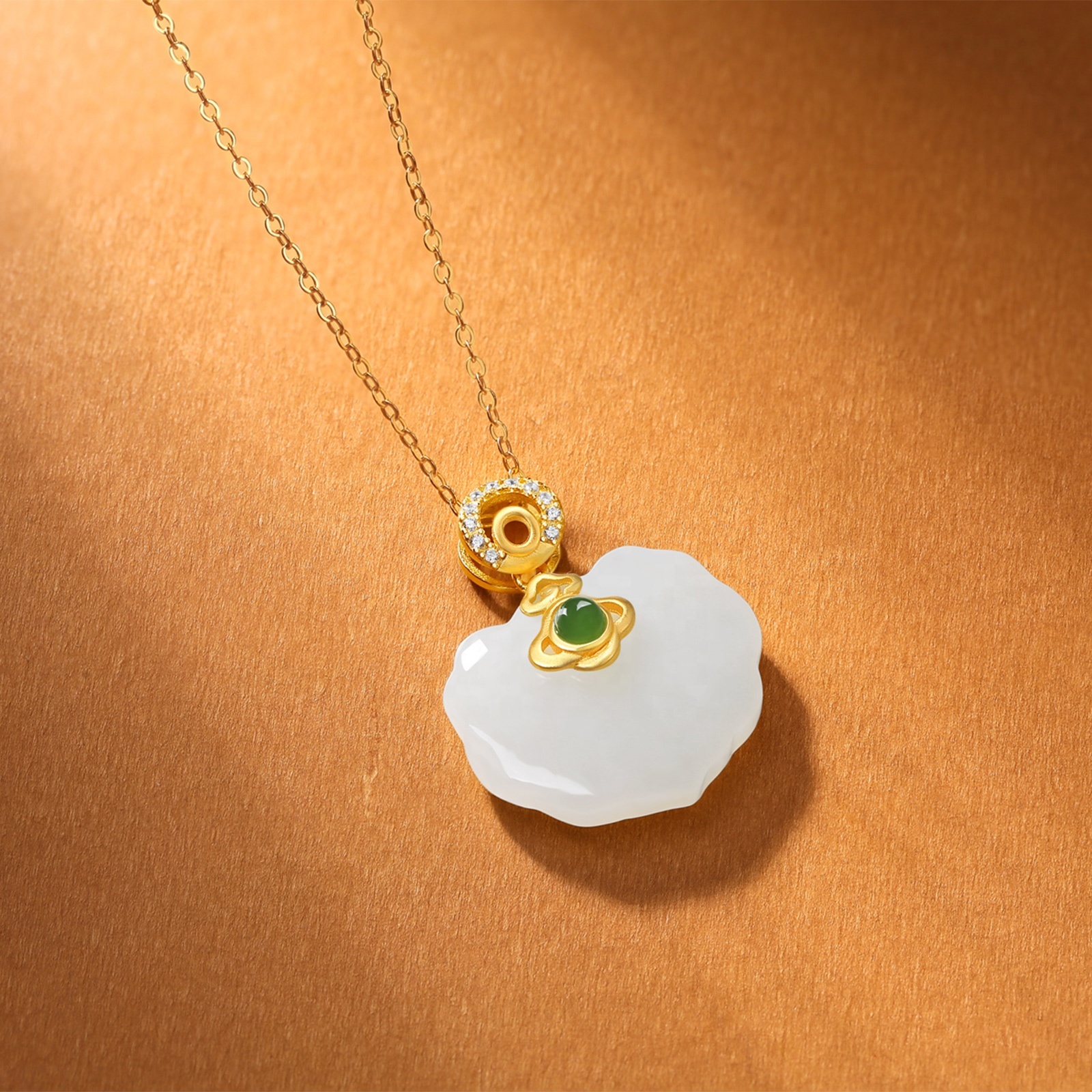 HMOIS Custom Jewelry Pendants Shell sterling silver 925 pendants Natural Hotan White Jade charms Pendants for Jewelry Making