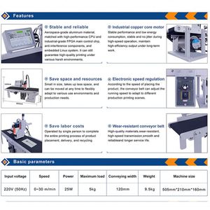 DeMinM100 Hochgeschwindigkeits-Schreibmaschinen druck Logo Datum Chargen nummer Zählung <span class=keywords><strong>Mini</strong></span>-Förderer Verpackung automatischer Tinten strahl drucker - Product Image 5