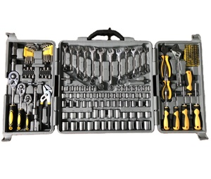 Exquisite Craftsmanship 205 Piece <strong>Tool</strong> Set Ratchet Wrench with Sockets <strong>Kit</strong> in Plastic Toolbox <strong>Red</strong> - Product Image 1