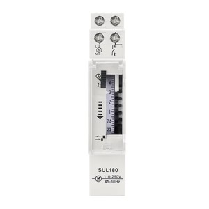 SUL180 15 minuti Timer meccanico 24 ore programmabile Din rotaia Timer interruttore di tempo relè strumenti di analisi nuova - Product Image 1