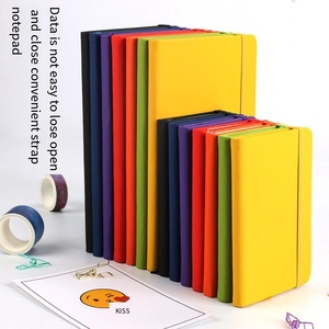Venta al por mayor personalizado A5 diario con correa elástica diario cuaderno impreso marca Logo Bloc cuaderno de notas de cuero PU