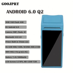 GOOJPRT-Terminal PDA con Android 8,1, Terminal POS, inalámbrico, BT y Wifi, sistema Android con impresora térmica integrada y escáner de código de barras - Product Image 2