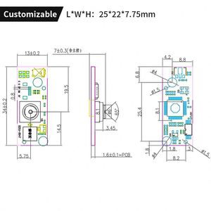 2MP 1600*1200解像度30fps GC02M2USBプロジェクターモジュールマイクロカメラモジュール