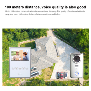 Lermom-sistema de intercomunicación inteligente para puerta de casa, vídeo, TFT, 4 pulgadas, con timbre, para villa - Product Image 2