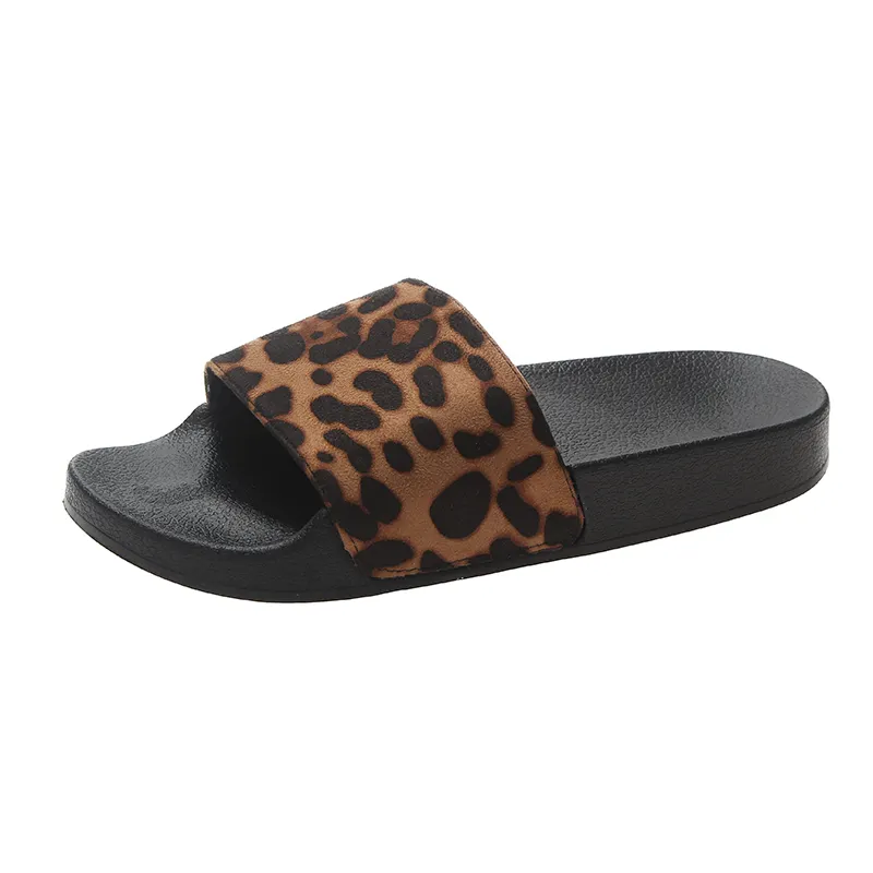 Thiết Kế Giày Dép Lady Slide Sandal Made Leopard In Biểu Tượng Tùy Chỉnh Dép Cho Phụ Nữ