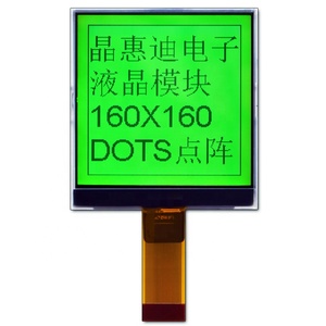 160X160 Độ Phân Giải 160160 <span class=keywords><strong>LCD</strong></span> Module Đen Từ Trên Nền Màu Xanh Lá Cây JHD160160-G33BFGZ-Y - Product Image 1