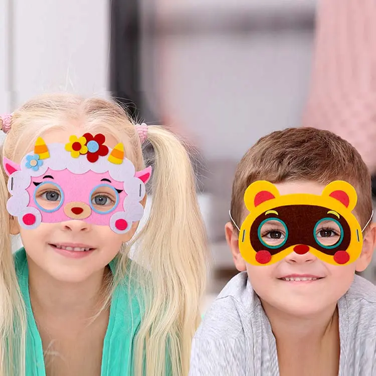Atacado Kids Party Marcas Crianças Diy Sentiu Máscara Animal Para Festa