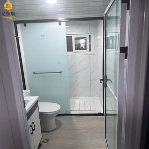 Durable estéticamente agradable estructura de acero prefabricada diseño chino contenedor de vidrio casa móvil para apartamento Villa - Product Image 6