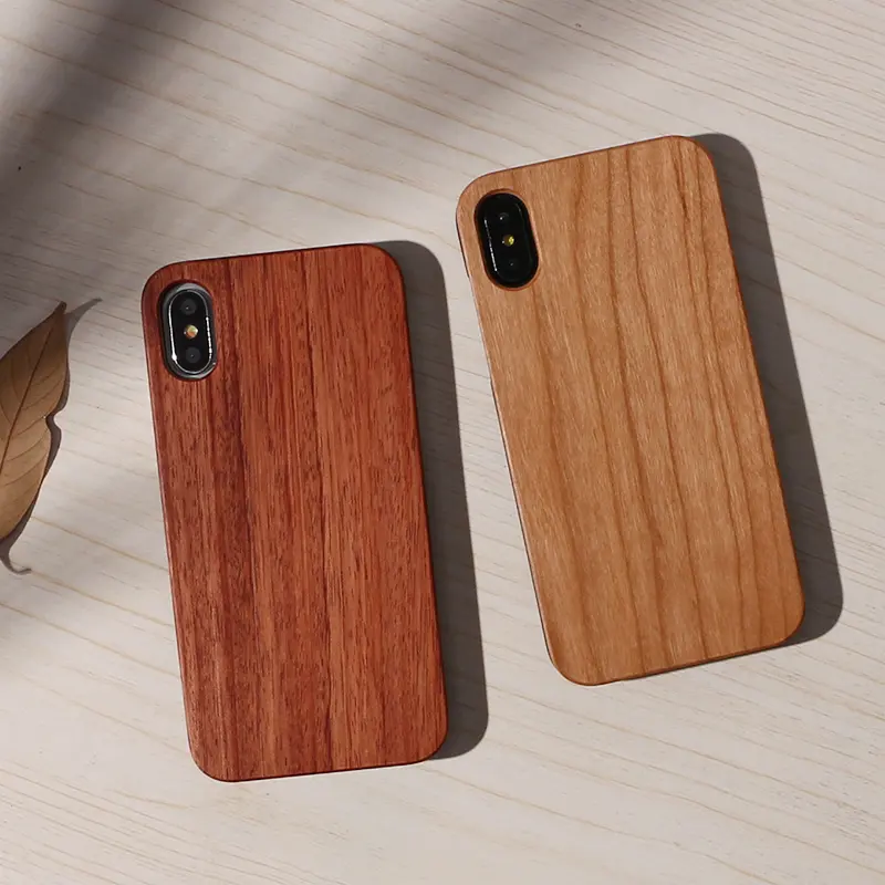 Étui de téléphone portable en bois naturel sculpté à la main pour iPhone 11 pro max