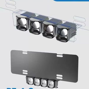 Universal Bumper License Plate LED Light Bi LED Lens Mounting Brackets Car Front Bumper Number Plate Frame Light - Product Image 1