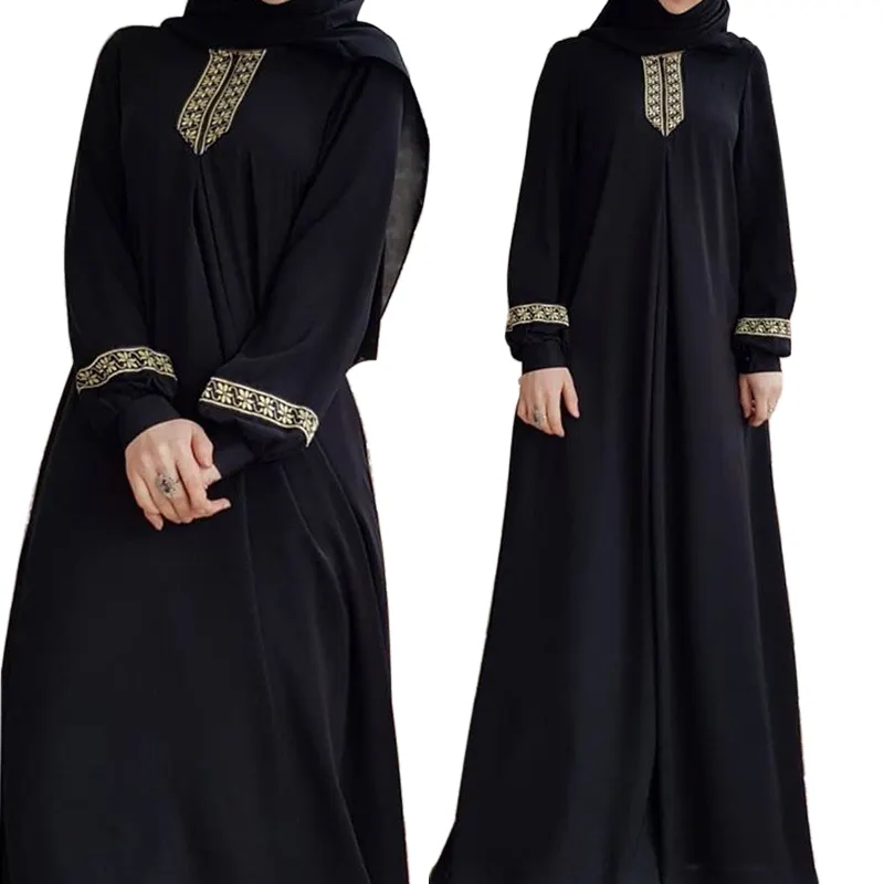 Nuovo abaya jilabab dubai preghiera buibui kebaya musulmano abbigliamento islamico con sciarpa