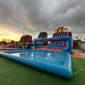 Aoyu thổi lên di động trượt nước <span class=keywords><strong>Inflatable</strong></span> aquatique công viên giải trí thiết bị chơi trung tâm bouncy nhảy - Product Image 1