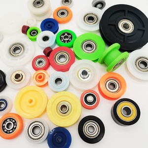 Rolos transportadores de nylon com design personalizado, alta precisão, resistência ao desgaste, rolamento de cabo, polia de plástico pequena, roda de rolo