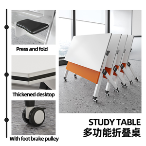 Basit Modern öğrenci yatak odası yazı masası çalışma ev ofis için küçük katlanabilir bilgisayar masası - Product Image 5