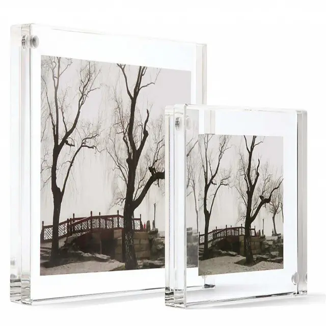 Album de Photos en acrylique ultra-fin, cadre magnétique transparent, meuble de luxe, Morden