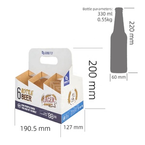 Có thể gập lại số lượng lớn gói bia chai thủy tinh bao bì carton 6 gói bia kẹo bao bì dập nổi hộp - Product Image 6