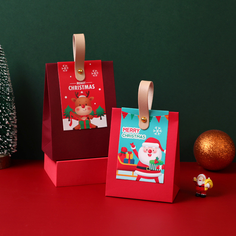 paper bag with leather handle