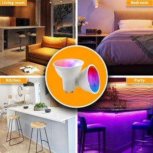 Gu10 thông minh ánh sáng tại chỗ bóng đèn Tương thích với Alexa Google nhà SmartThings 5 Wát Wifi <span class=keywords><strong>LED</strong></span> ánh sáng theo dõi bóng đèn thay đổi màu sắc ánh sáng - Product Image 3
