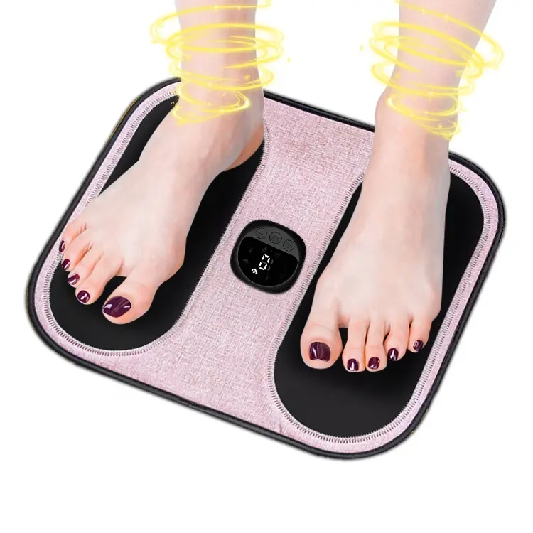 Machine de Massage des pieds EMS masseur de pieds électrique Booster de Circulation pour les pieds et les jambes tapis de Massage pliable Portable