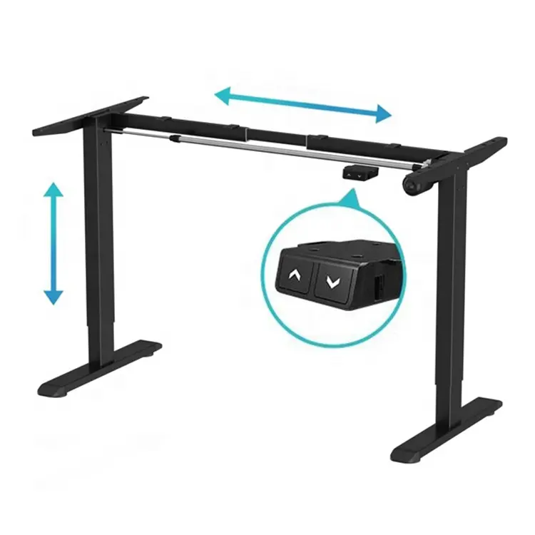 Mesa de escritório para laptop, mesa de mesa com elevador para uso doméstico, mesa elétrica com altura ajustável, com motor único