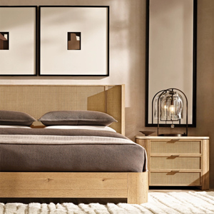 Trang Trại rắn gỗ <span class=keywords><strong>End</strong></span> bảng mây nightstand với 3 ngăn kéo lưu trữ - Product Image 6