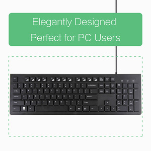 VCOM Ergonomic <strong>Computer</strong> <strong>Keyboard</strong> Wired 104Key Plug Play USB <strong>Keyboard</strong> for Office and Home