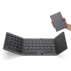 Teclado inalámbrico portátil B033 con panel táctil BT Office Teclado plegable triple magnético portátil para Windows Android IOS iPad - Product Image 6