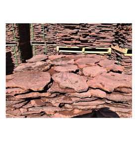 Kaldırım yollar ve duvar kaplama ve zemin Patios kırmızı & BlackSlate için 100% doğal kırmızı volkanik volkanik kaya kayrak taş - Product Image 2