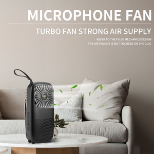 Nhỏ cầm tay thời trang FM Đài phát thanh loa không dây tất cả-trong-một đơn vị màu đen với USB/TF card & Fan tính năng - Product Image 4