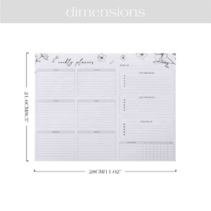 Hongbo, superventas, 8,5 por 11, planificador semanal, Bloc de notas con 4 diseños, listo para enviar de por vida/negocios y personalizado disponible - Product Image 4