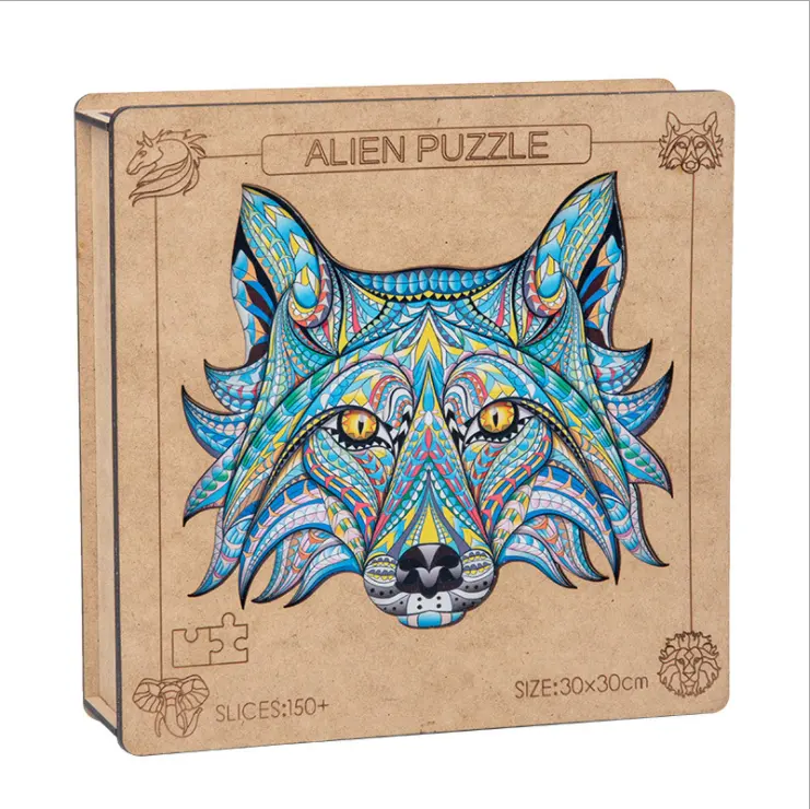 Amichevole puzzle adulto fai da te carta artigianale 3d modello animale taglio die gioco pittura animale puzzle