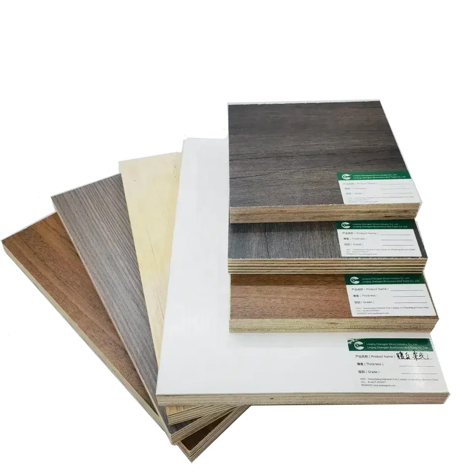 18mm white melamine laminated plywood panel wood laminate sheets 4*8 furniture laminated melamine paper plywood for cabinet