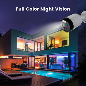 24/7 a tempo pieno colorato luce calda 5MP IP macchina fotografica della pallottola di colore completo di visione notturna esterna impermeabile telecamera di sicurezza di rete - Product Image 4
